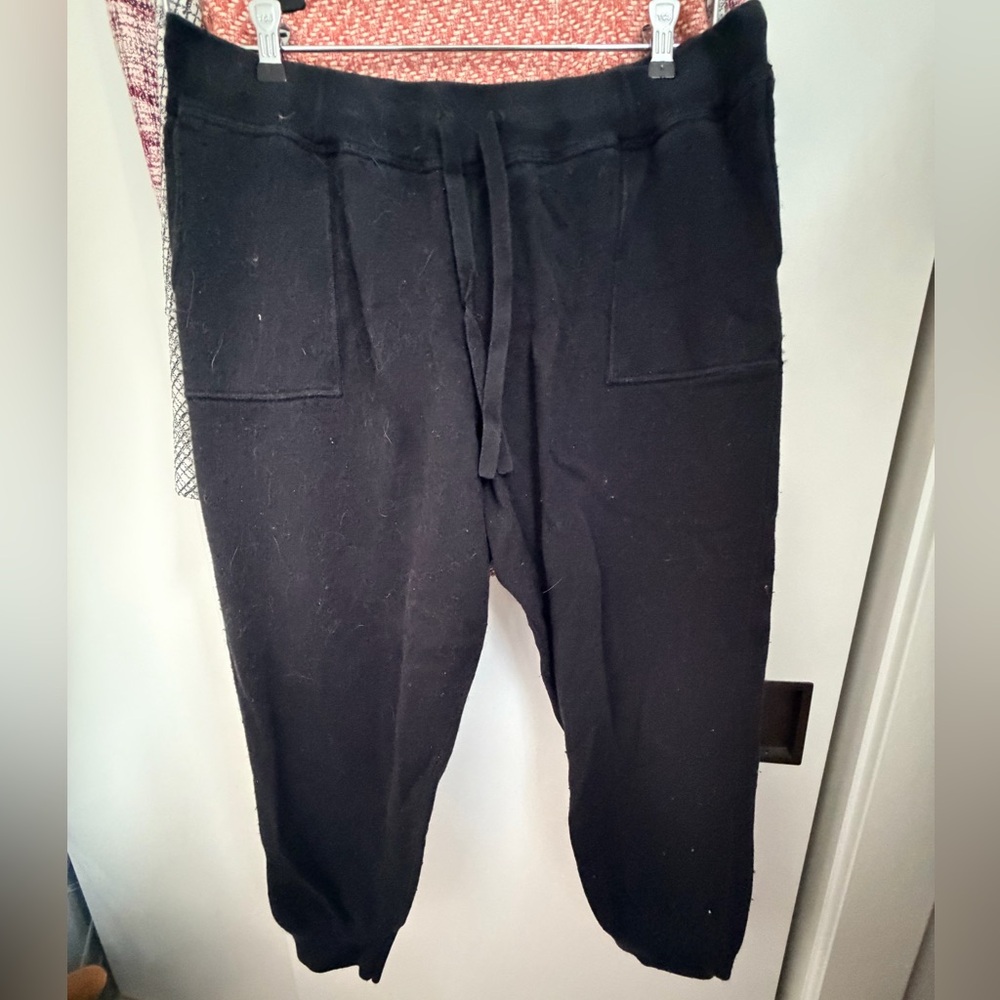 J. Crew Black Knit Drawstring Joggers